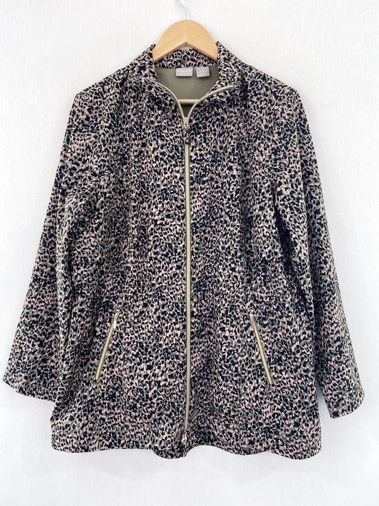 Chico's Jackets & Blazers - Chico's Zenergy Printed Anorak Jacket sz 12  Camo Animal Print Neema UPF